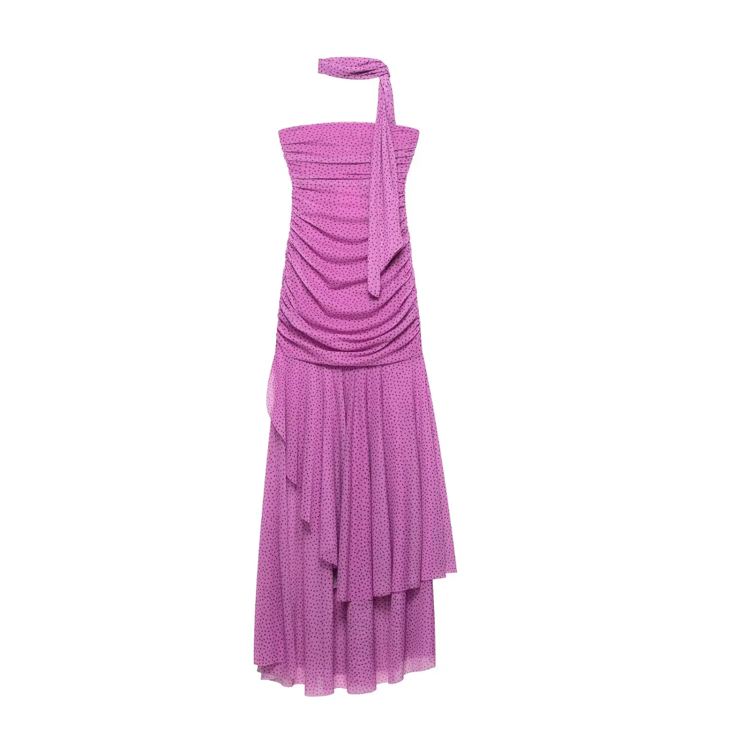 Daisy | Polka Dot Backless Sleeveless Midi Party Dress