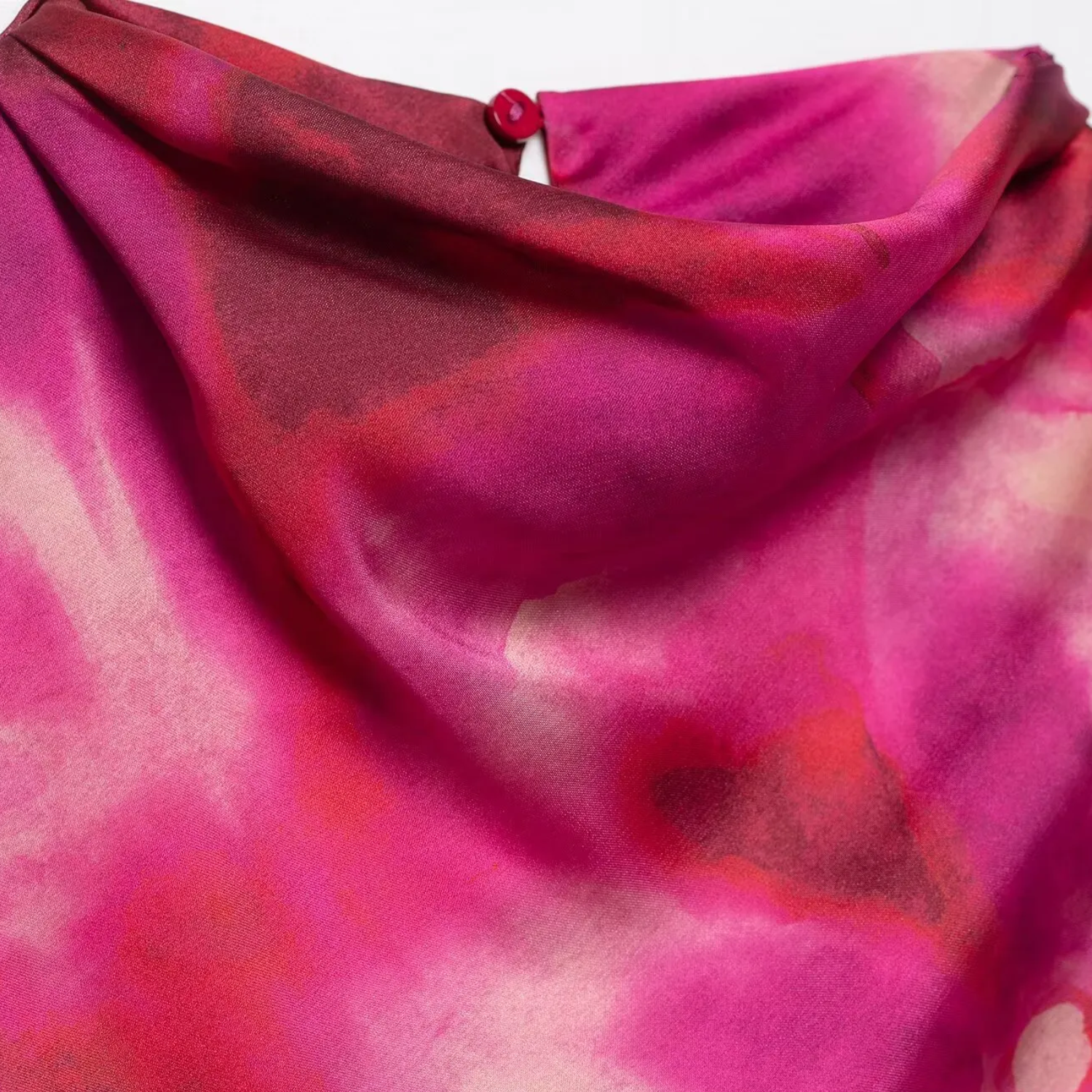 Sophie | Silk Satin Printed Sleeveless Midi Dress