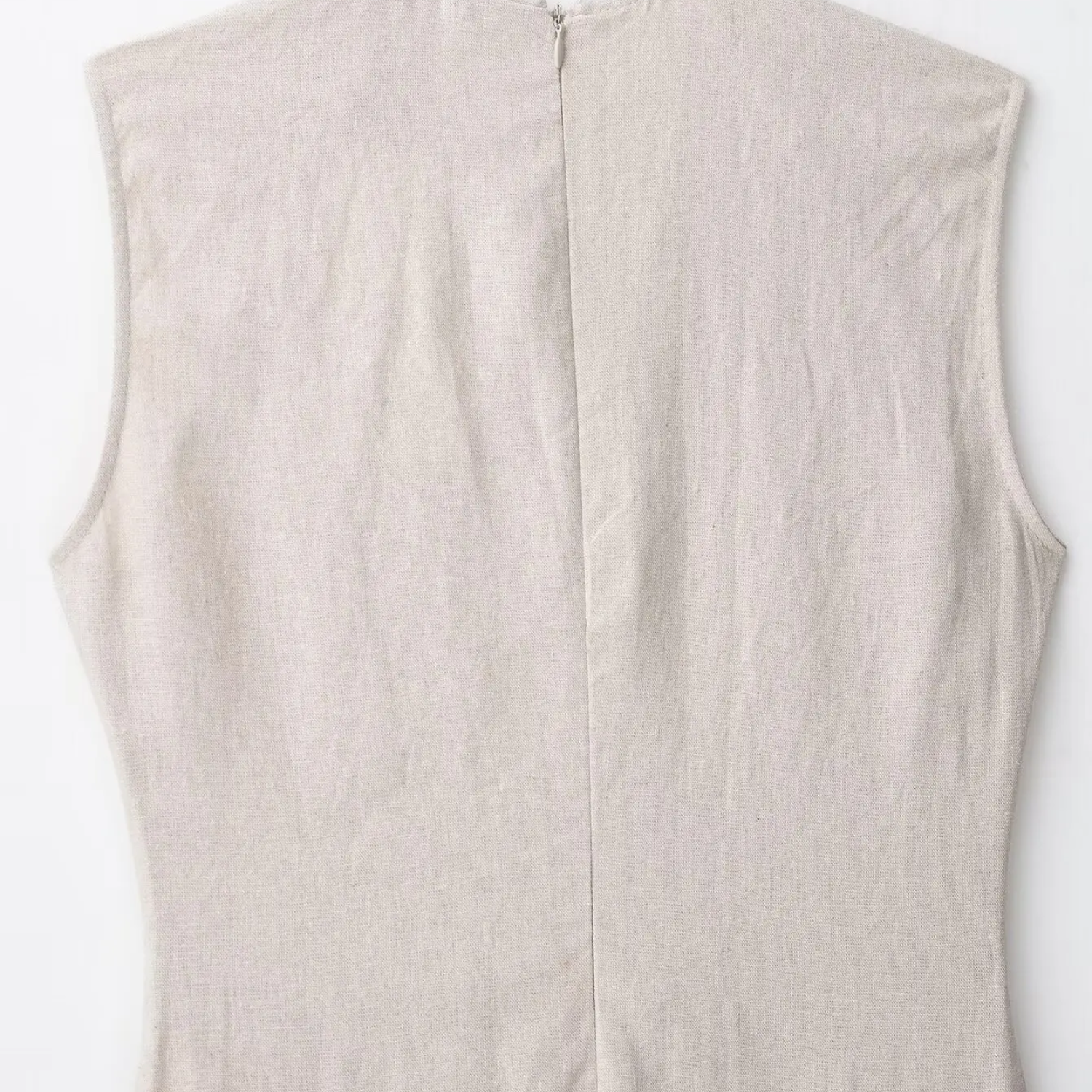 Nina | Sleeveless Round Neck Midi Dress with Pocket
