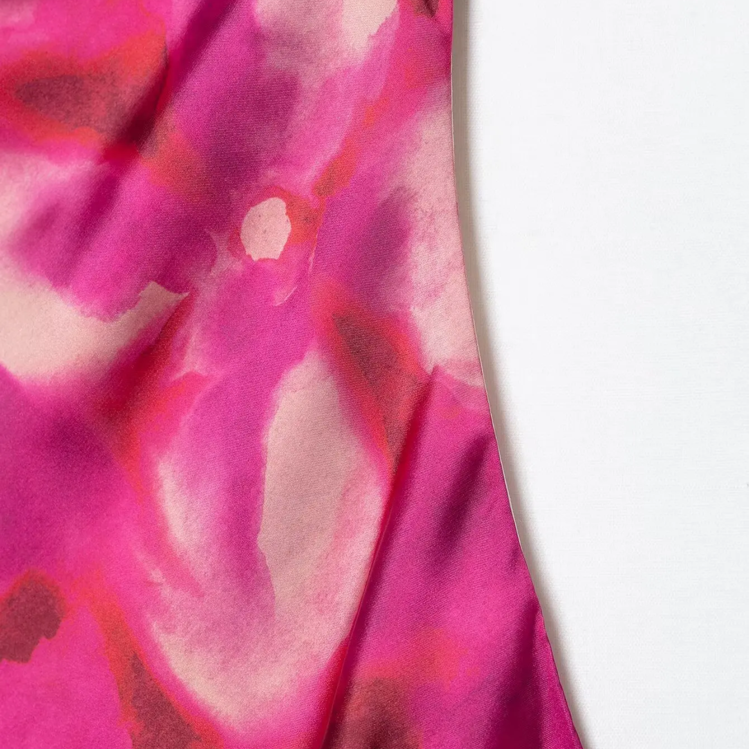 Sophie | Silk Satin Printed Sleeveless Midi Dress