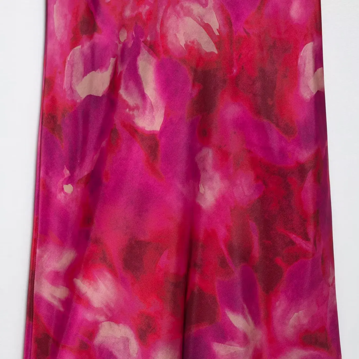 Sophie | Silk Satin Printed Sleeveless Midi Dress